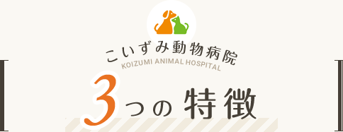 こいずみ動物病院 3つの特徴